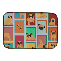 Picture of Carolines Treasures MLM1143DDM 21 x 14 in. Lots of Apricot Pug Dish Drying Mat