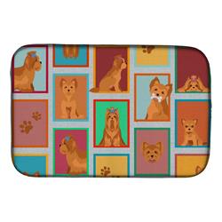 Picture of Carolines Treasures MLM1148DDM 21 x 14 in. Lots of Red Yorkie Dish Drying Mat