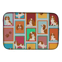 Picture of Carolines Treasures MLM1150DDM 21 x 14 in. Unisex Lots of Blenheim Cavalier Spaniel Dish Drying Mat