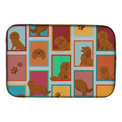 Picture of Carolines Treasures MLM1151DDM 21 x 14 in. Unisex Lots of Ruby Cavalier Spaniel Dish Drying Mat