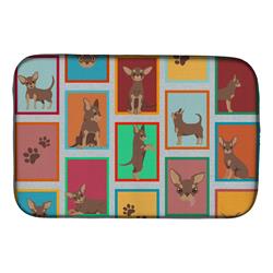 Picture of Carolines Treasures MLM1154DDM 21 x 14 in. Lots of Chocolate Chihuahua Dish Drying Mat