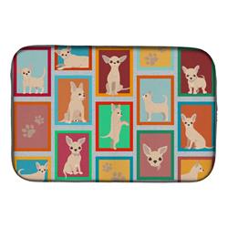 Picture of Carolines Treasures MLM1155DDM 21 x 14 in. Lots of Cream Chihuahua Dish Drying Mat