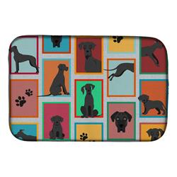 Picture of Carolines Treasures MLM1156DDM 21 x 14 in. Unisex Lots of Black Great Dane Dish Drying Mat