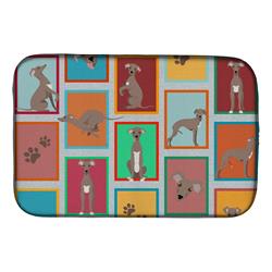 Picture of Carolines Treasures MLM1165DDM 21 x 14 in. Unisex Lots of Fawn Italian Greyhound Dish Drying Mat