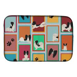 Picture of Carolines Treasures MLM1167DDM 21 x 14 in. Unisex Lots of Black & Whtie Papillon Dish Drying Mat