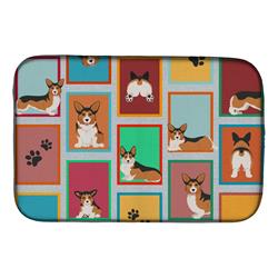 Picture of Carolines Treasures MLM1174DDM 21 x 14 in. Unisex Lots of Sable Pembroke Corgi Dish Drying Mat