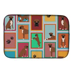 Picture of Carolines Treasures MLM1176DDM 21 x 14 in. Unisex Lots of Black Face Boxer Dish Drying Mat