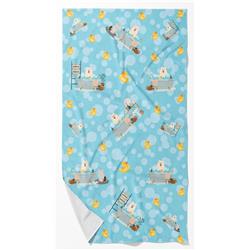 42 x 24 in. Unisex Samoyed in Bathtub Bath Towel - Large