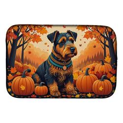 DAC1003DDM 21 x 14 in. Airedale Terrier Fall Dish Drying Mat