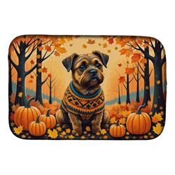DAC1023DDM 21 x 14 in. Border Terrier Fall Dish Drying Mat