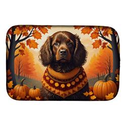 DAC1027DDM 21 x 14 in. Boykin Spaniel Fall Dish Drying Mat