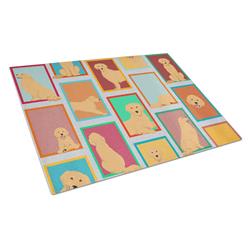 MLM1138LCB 15 x 12 in. Unisex Lots of Golden Retriever Glass Cutting Board - Large