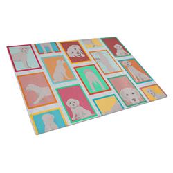 MLM1139LCB 15 x 12 in. Unisex Lots of Grey Labrador Retriever Glass Cutting Board - Large