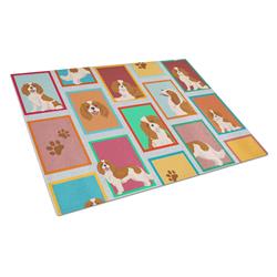 MLM1150LCB 15 x 12 in. Unisex Lots of Blenheim Cavalier Spaniel Glass Cutting Board - Large