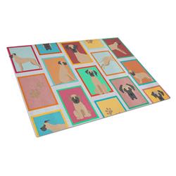 MLM1157LCB 15 x 12 in. Unisex Lots of Fawn Great Dane Glass Cutting Board - Large