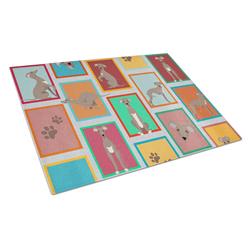 MLM1165LCB 15 x 12 in. Unisex Lots of Fawn Italian Greyhound Glass Cutting Board - Large