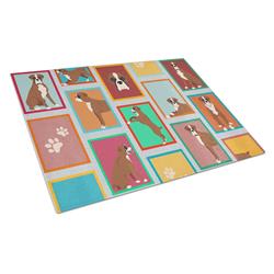MLM1177LCB 15 x 12 in. Unisex Lots of Flashy Fawn Boxer Glass Cutting Board - Large