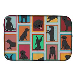 Picture of Carolines Treasures MLM1093DDM 21 x 14 in. Unisex Lots of Black Labrador Retriever Dish Drying Mat