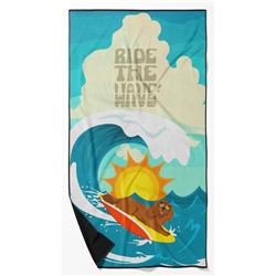 60 x 30 in. Unisex Surfer Dog Ruby Cavalier Spaniel Premium Beach Towel