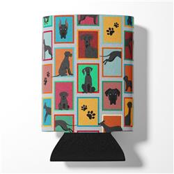 12 oz Unisex Lots of Black Great Dane Can or Bottle Hugger