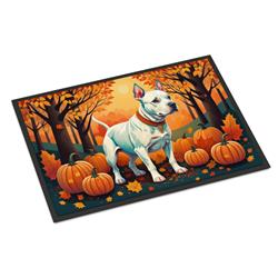 18 x 27 in. Unisex White Pit Bull Terrier Fall Doormat