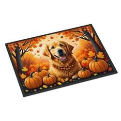 18 x 27 in. Unisex Golden Retriever Fall Doormat