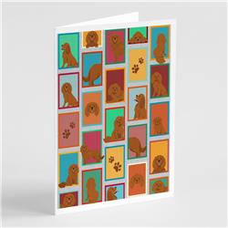 MLM1151GCA7P 5 x 7 in. Lots of Ruby Cavalier Spaniel Greeting Cards & Envelopes - Pack of 8