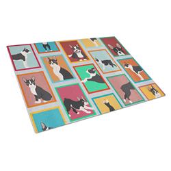 MLM1092LCB 15 x 12 in. Unisex Lots of Boston Terrier Glass Cutting Board - Large