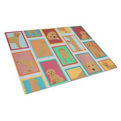 MLM1095LCB 15 x 12 in. Unisex Lots of Red Fox Labrador Retriever Glass Cutting Board - Large
