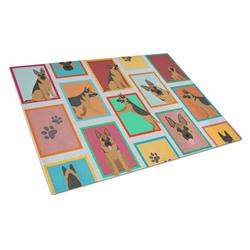 MLM1096LCB 15 x 12 in. Unisex Lots of German Shepherd Glass Cutting Board - Large