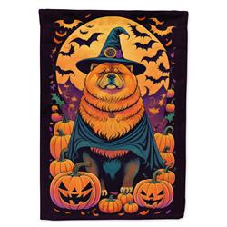 DAC1497CHF 40 x 28 in. Chow Chow Witchy Halloween House Flag