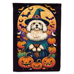 DAC1500CHF 40 x 28 in. Coton De Tulear Witchy Halloween House Flag