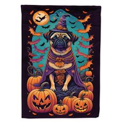 DAC1528CHF 40 x 28 in. Pug Witchy Halloween House Flag