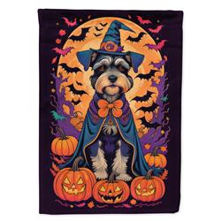 DAC1531CHF 40 x 28 in. Schnauzer Witchy Halloween House Flag