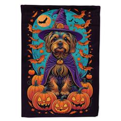 DAC1536CHF 40 x 28 in. Silky Terrier Witchy Halloween House Flag