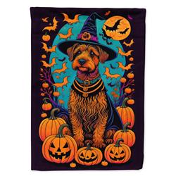 DAC1541CHF 40 x 28 in. Welsh Terrier Witchy Halloween House Flag