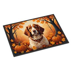 24 x 36 in. Unisex Brittany Spaniel Fall Indoor or Outdoor Mat
