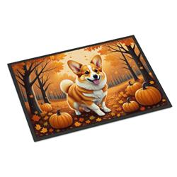 24 x 36 in. Unisex Corgi Fall Indoor or Outdoor Mat