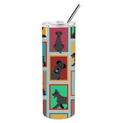 Picture of Carolines Treasures MLM1144TBL20 20 oz  Lots of Black Schnauzer Stainless Steel Skinny Tumbler
