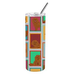 Picture of Carolines Treasures MLM1151TBL20 20 oz  Lots of Ruby Cavalier Spaniel Stainless Steel Skinny Tumbler