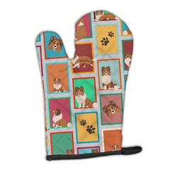 12 x 8.5 in. Unisex Lots of Sheltie Oven Mitt