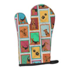 12 x 8.5 in. Unisex Lots of Airedale Terrier Oven Mitt