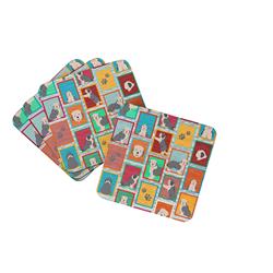 MLM1120FC 3.5 x 3.5 in. Lots of Old English Sheepdog Foam Coaster - Set of 4