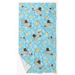 42 x 24 in. Unisex Chocolate Chow Chow in Bathtub Bath Towel - Large