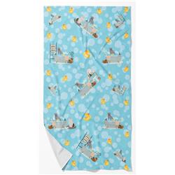 42 x 24 in. Unisex Blue Pit Bull Terrier Bath Towel - Large