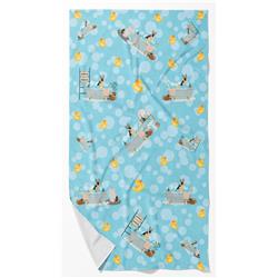 42 x 24 in. Unisex Black & Silver German Shepherd Bath Towel - Large