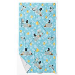 42 x 24 in. Unisex Black Foundland Bath Towel - Large