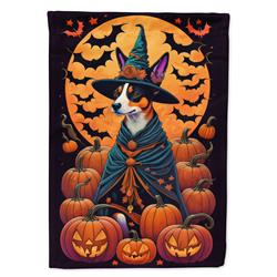 DAC1473CHF 40 x 28 in. Basenji Witchy Halloween House Flag