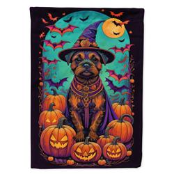 DAC1484CHF 40 x 28 in. Border Terrier Witchy Halloween House Flag