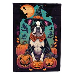 DAC1485CHF 40 x 28 in. Boston Terrier Witchy Halloween House Flag